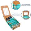 YTYVAGT Lipstick Case,Portable Makeup Bag Cosmetic Pouch,Lipstick Holder Makeup Organizer,Wooden Sea Shells Starfish Sand view 4