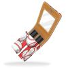 YTYVAGT Travel Lipstick Organizer Case,Lipstick Case Portable Makeup Bag With Mirror,Baseball Red Stripes view 2