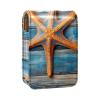 YTYVAGT Lipstick Case,Leather Lip Gloss Lipstick Organizer with Mirror,Mini Lipstick Holder Bag,Wooden Background with Starfish view 1