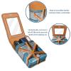 YTYVAGT Lipstick Case,Leather Lip Gloss Lipstick Organizer with Mirror,Mini Lipstick Holder Bag,Wooden Background with Starfish view 4