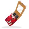 YTYVAGT Travel Lipstick Organizer Case,Lipstick Case Portable Makeup Bag With Mirror,Butterfly Rose Floral view 2