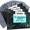 Teenitor 400 Counts Oil Blotting Papers for Face, Bamboo Charcoal Oil Absorbing Sheets for Oily Skin, Oil Blotting Sheets for Face, Oil Absorbent Pads Blotter Paper, Oil Face Wipes Large 10cmx7cm view 1