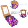 YTYVAGT Lipstick Case,Portable Makeup Bag Cosmetic Pouch,Lipstick Holder Makeup Organizer,Ethnic Style Cool Flower view 4