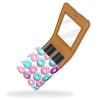 YTYVAGT Lipstick Case,Portable Makeup Bag Cosmetic Pouch,Lipstick Holder Makeup Organizer,Dessert Colorful Donut Sweets view 2