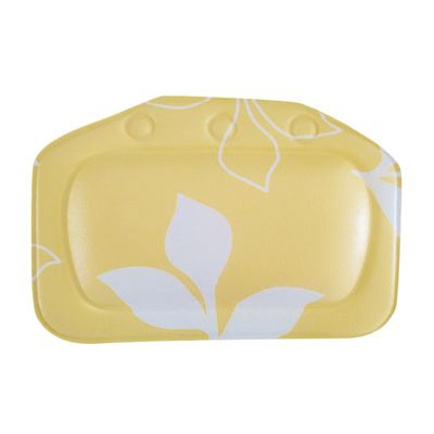 Baluue Bath Pillow with Cups Soft Headrest for Bathtub Relaxation Lightweight and Washable Spa Cushion for Comfortable Shower Stylish Design Leaf