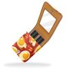 YTYVAGT Lipstick Case,Leather Lip Gloss Lipstick Organizer with Mirror,Mini Lipstick Holder Bag,Bacon Eggs Food Pattern view 2