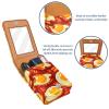 YTYVAGT Lipstick Case,Leather Lip Gloss Lipstick Organizer with Mirror,Mini Lipstick Holder Bag,Bacon Eggs Food Pattern view 4