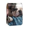 YTYVAGT Lipstick Case,Portable Makeup Bag Cosmetic Pouch,Lipstick Holder Makeup Organizer,Bulldog Dog Puppy view 1