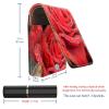 YTYVAGT Travel Lipstick Organizer Case,Lipstick Case Portable Makeup Bag With Mirror,Rose Water Drop Blossom view 3