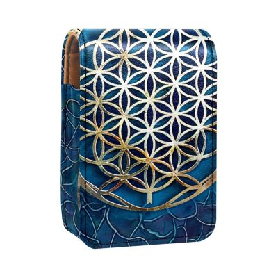 YTYVAGT Lipstick Case,Portable Makeup Bag Cosmetic Pouch,Lipstick Holder Makeup Organizer,Flower Ethnic Style Texture