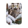 YTYVAGT Lipstick Case,Leather Lip Gloss Lipstick Organizer with Mirror,Mini Lipstick Holder Bag,Winter Snow Tree Owl view 1