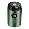 Almencla Travel Men's Shaver Face Hair Shaver Removable Portable Shaver Mini Shaver for Father's Day Gifts Trimming Car Use, green view 1