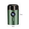 Almencla Travel Men's Shaver Face Hair Shaver Removable Portable Shaver Mini Shaver for Father's Day Gifts Trimming Car Use, green view 2
