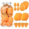 14 Pcs Makeup Sponge Set,Beauty Sponges Blender with 4 Pcs Powder Puff and 4 Pcs Mini Make up Sponges Birthday Gift,Mother's Day Gift for Women Liquid,Foundation,Powder,Concealer,Cream(Orange) view 1