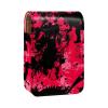 YTYVAGT Lipstick Case,Leather Lip Gloss Lipstick Organizer with Mirror,Mini Lipstick Holder Bag,Dinosaur Red Pattern view 1