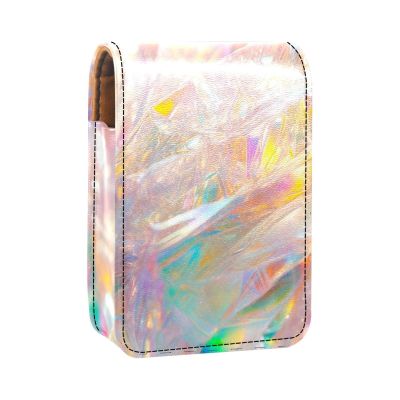 YTYVAGT Travel Lipstick Organizer Case,Lipstick Case Portable Makeup Bag With Mirror,Bright Glow and Colorful Fantasy