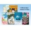 BeautyMall 1 Pack of 7 PCs Different NEW Fan Beaut Seagrape Peony Dragon Blood Soothing Hydrating Moisturizinig Facial Mask, 7 Sheets view 2