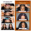 BELIANA Glueless Bob Wigs Human Hair Pre Plucked Pre Cut Short Curly Human Hair Wigs for Black Women 5x5 HD Lace Closure Water Wave Wear and Go Glueless Wigs 180% Density 14 Inch view 3