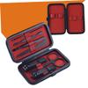 Healeved 7pcs Manicure Tool Set Stainless Steel Nail Clippers Scissors Nail Trimmer Care Kit Case for Men Women Black view 2