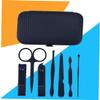 Healeved 7pcs Manicure Tool Set Stainless Steel Nail Clippers Scissors Nail Trimmer Care Kit Case for Men Women Black view 3