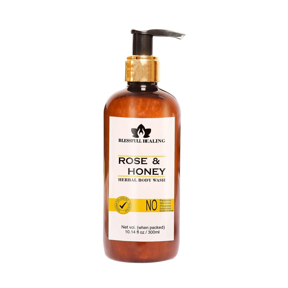 Blessfull Healing Luxury Rose & Honey Herbal Body Wash 300 ml