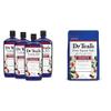 Dr Teal's Foaming Bath with Pure Epsom Salt, Shea Butter & Almond, 34 fl oz (Pack of 4) (Packaging May Vary) & Salt Soak with Pure Epsom Salt, Shea Butter & Almond, 3 lbs view 1