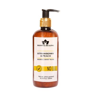 Blessfull Healing Luxury Strawberry & Peach Herbal Body Wash 300 ml