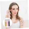 FOMIYES 6pcs Silicone Eyelash Brushes with Soft Tips for Gentle Application Portable Mascara Wands for Makeup and Eyelash Extensions Includes Caps for Cleanliness Pink Black Gold view 2
