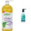 Alba Botanica Very Emollient Body Lotion, Unscented Original, 32 Oz & Jason Natural Body Wash & Shower Gel, Purifying Tea Tree, White, 30 Fl Oz (Pack of 1) view 1