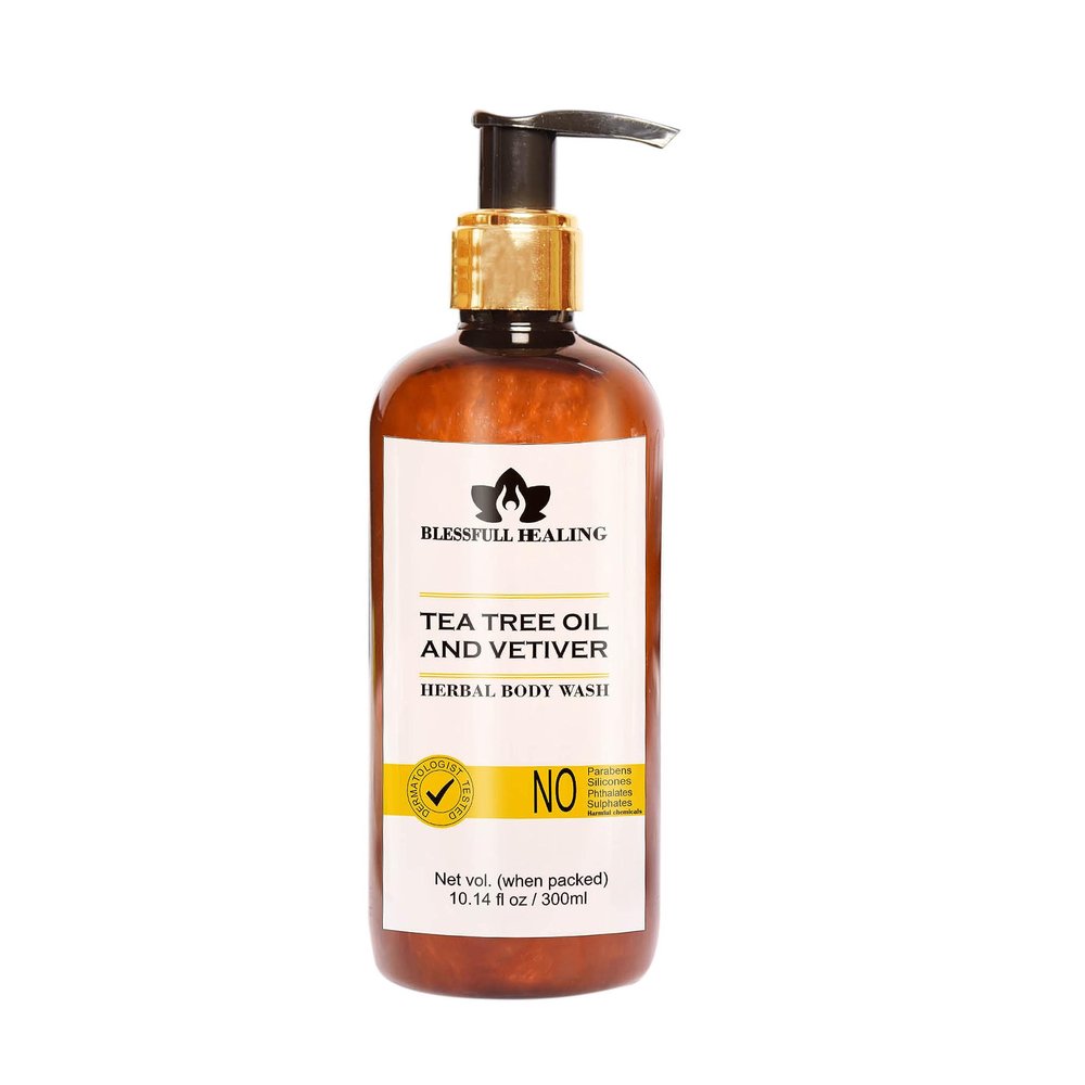 Blessfull Healing Luxury Tea Tree Oil And Vetiver Herbal Body Wash 300 ml