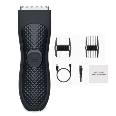 Body Hair Trimmer for Men, Manscape Electric Shaver with 2 Replaceable Ceramic Blade Heads, USB Rechargeable Hair Trimmer for Wet & Dry Use Full Body Shaver