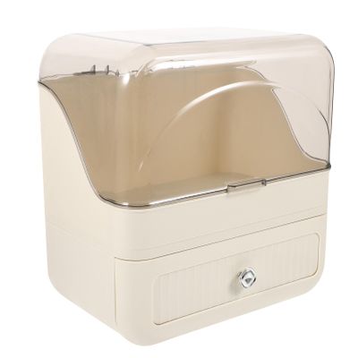 SOLUSTRE Makeup Brush Organizer Two-tiered Desktop Makeup Holder for Cosmetics Multifunctional Storage Box for Vanity and Bathroom Counter