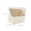 SOLUSTRE Makeup Brush Organizer Two-tiered Desktop Makeup Holder for Cosmetics Multifunctional Storage Box for Vanity and Bathroom Counter view 2