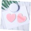 VINTORKY 6pcs Portable Heart Shape Puff Soft Velour Makeup Sponge for Loose Compact and Easy to Carry for All Skin Types for Daily and view 4