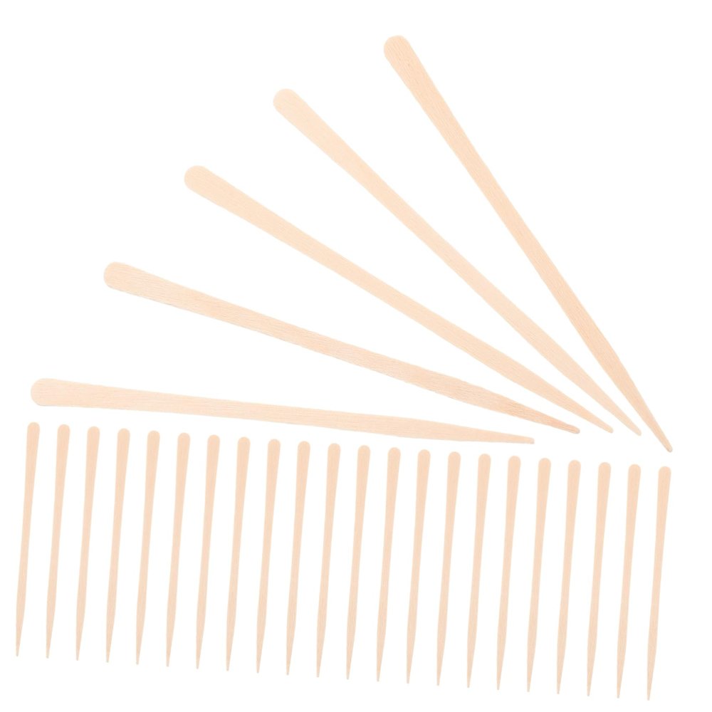 FOMIYES 100pcs Wooden Wax Applicators for Hair Removal Smooth Skin Wax Sticks for Body and Nose for Men and Women Convenient and Easy to Use