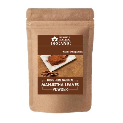 Blessfull Healing Luxury 100% Pure Natural Manjistha Leaves Powder | 100 Gram / 3.52 oz