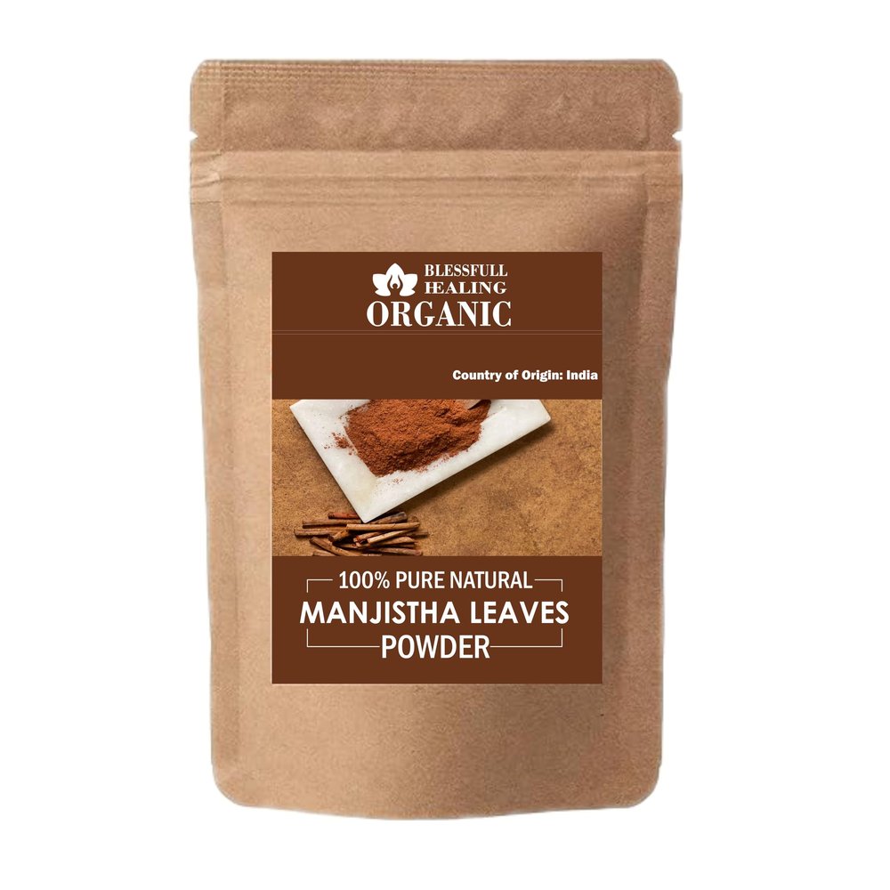 Blessfull Healing Luxury 100% Pure Natural Manjistha Leaves Powder | 100 Gram / 3.52 oz