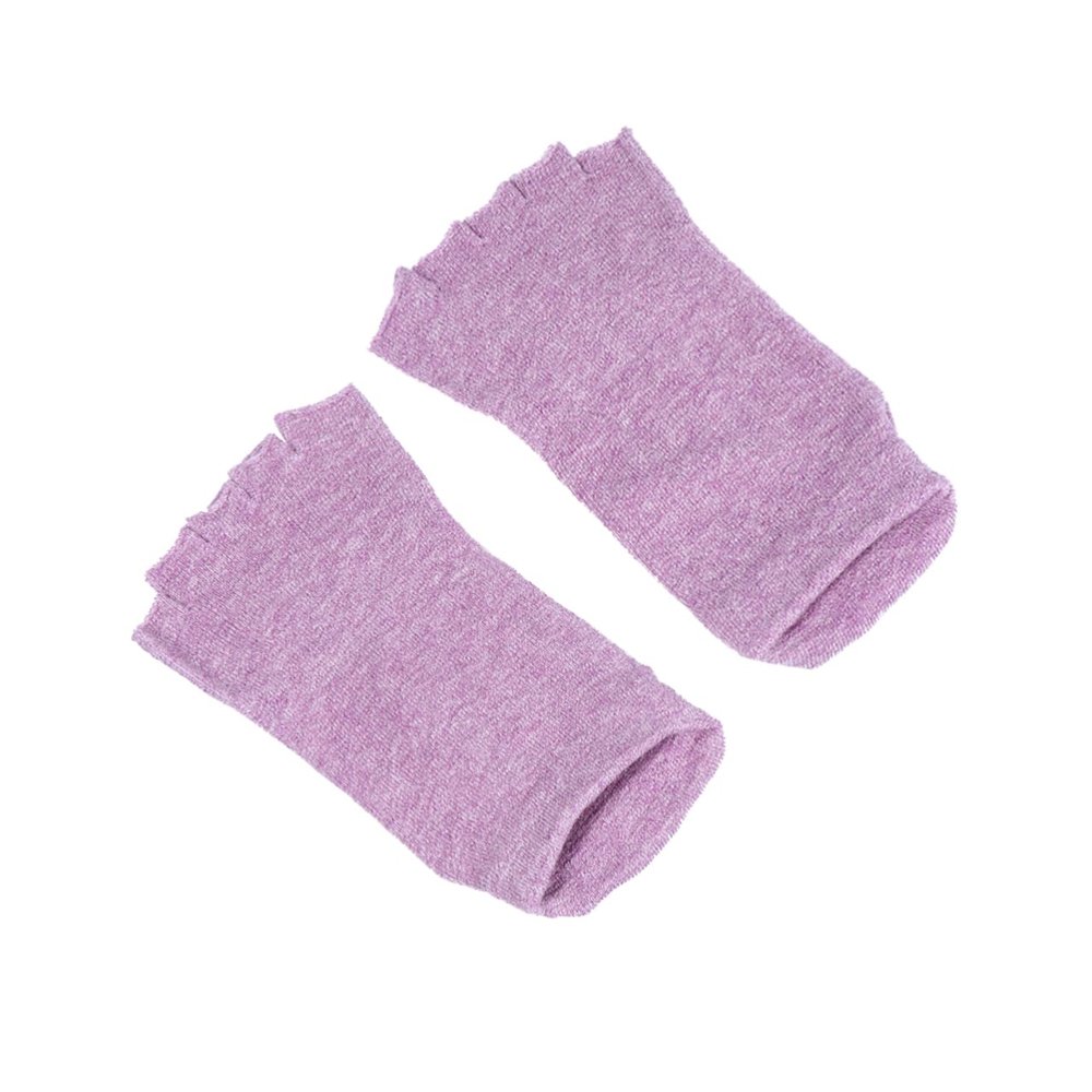 Healeved 1pair Moisturizing Slip Yoga Socks for Women Breathable Five-Toe Design for Running Walking and Daily Use Violet