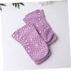 Healeved 1pair Moisturizing Slip Yoga Socks for Women Breathable Five-Toe Design for Running Walking and Daily Use Violet view 2