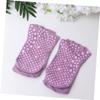 Healeved 1pair Moisturizing Slip Yoga Socks for Women Breathable Five-Toe Design for Running Walking and Daily Use Violet view 4