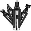 aiqiua USB Rechargeable Ear and Nose Hair Trimmer for Professional Painless Nose Hair Remover, 4 in 1 Grooming Kit with Electric Ear Hair Trimmer, Unisex view 1