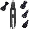 aiqiua USB Rechargeable Ear and Nose Hair Trimmer for Professional Painless Nose Hair Remover, 4 in 1 Grooming Kit with Electric Ear Hair Trimmer, Unisex view 3