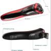 aiqiua Rechargeable Electric Shaver Waterproof Wet & Dry Rotary Shavers for Men Electric Shaving Razors with Pop-up TrimmerEasy to Operate and Store view 2