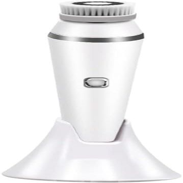 aiqiua Facial Cleansing Brush, Electric Brushes Spin Cleanser, Facial Spin Brush, Waterproof, 4 Brush Heads, Face Brush for Exfoliation and Deep Cleaning The for Women (Color : White)