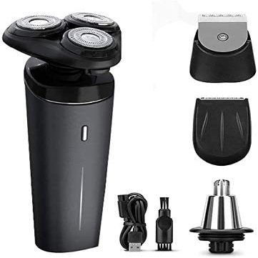 aiqiua Electric Shaver Razor Cordless Beard Trimmer for Men Nose Hair Trimmer 4 in 1 Trimmer Grooming Kit Waterproof Easy to Operate and Store