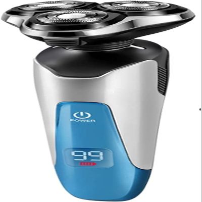 aiqiua Electric Shavers for Men, Dry Wet Waterproof Mens Rotary Facial Shaver, Face Shaver Cordless Travel USB Rechargeable Easy to Operate and Store