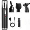 aiqiua Ear and Nose Hair Trimmer, Trimmer & Detailer for Hygienic Grooming with Rinseable, Interchangeable Heads for Eyebrows, Nose, Ears, Unisex view 1