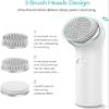 aiqiua Electric Facial Cleansing Brush, USB Rechargeable IPX7 Waterproof Face Brush with 3 Brush Heads, 2 Speed Modes Spin Brush for Deep Cleansing, Exfoliating The Perfect Ideal Gift view 2