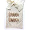 ZIIVIEVS Handmade Wearing Nail Pieces, Gold Foil, Big Diamond, Ultra Short Round, Detachable False Nail Enhancements, 10PCS (Size : M) view 1