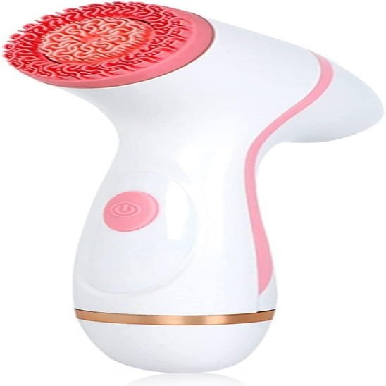 aiqiua Silicone Facial Cleansing Brush, 3 in 1 Electric Facial Cleansing Brush, USB Charging Waterproof 2-Speed Adjustment Rotating Face Brush Ideal Gift for Women (Color : Red)